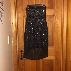 Express HIGH LOW STRAPLESS dress